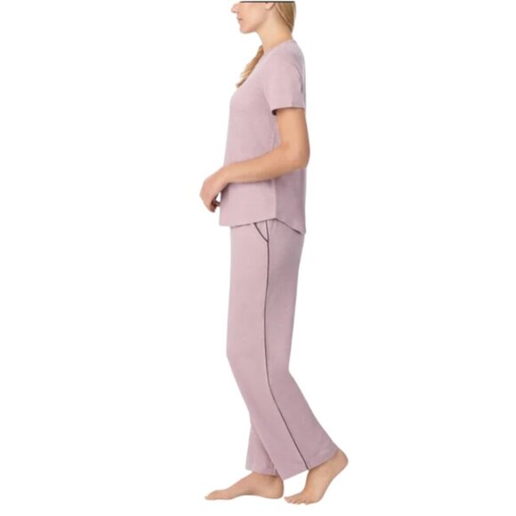 NWOT Midnight by Carole Hochman Crepe Knit Sleep Set | Blush Pink - Picture 5 of 7